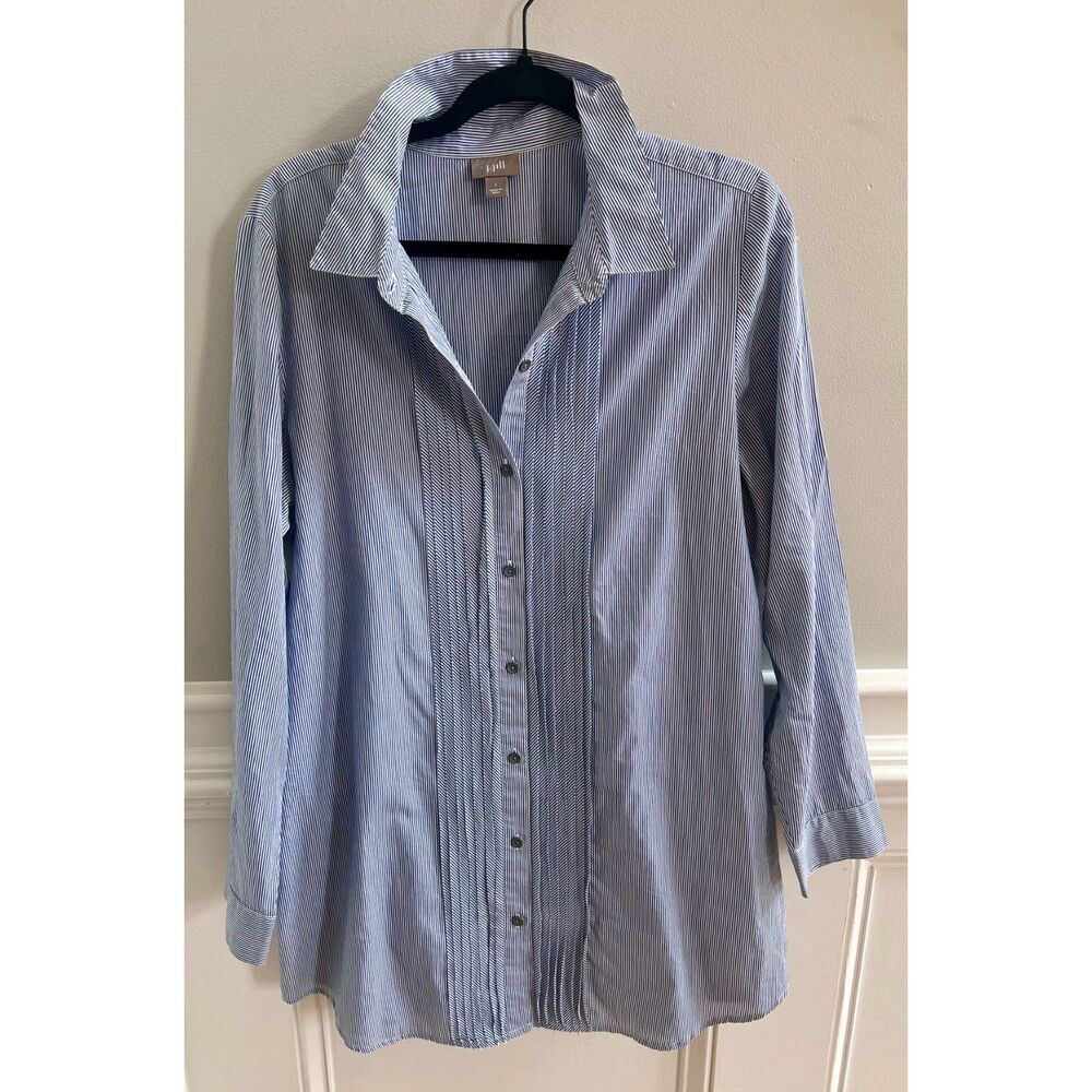 Low Price! J. Jill Button-Down Blouse Size Large – Classic Stripe